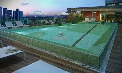 Apartamento tipo studio, com vaga de garagem, varada grande envidraçada, wc, quato ,cozinha, aqueci
