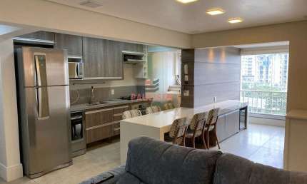 APARTAMENTO  MOBILIADO, 2 DORMITÓRIOS, 1 SUITE, SALA DE 2 AMBIENTES, VARANDA GOURMET,COZINHA AMERIC