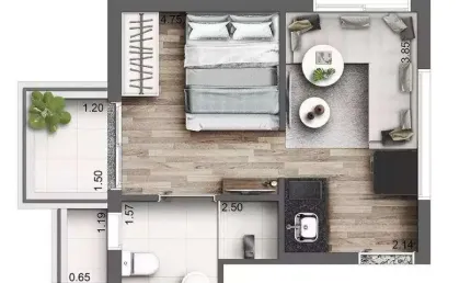 Apartamento com 1 quarto à venda na Alameda Dos Maracatins - De 472 A 1000 - Lad, 1700, Indianópolis, São Paulo