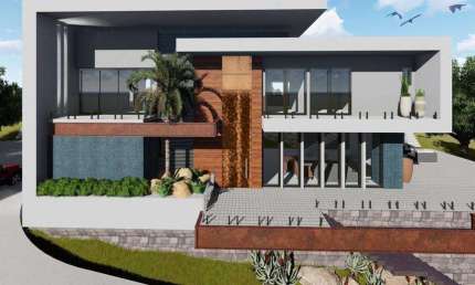 Casa com 4 quartos em construção em condomínio no Quebra Frascos, Teresópolis.