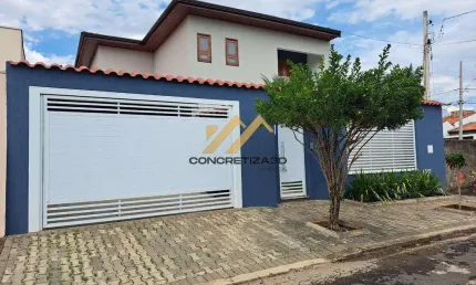 Sobrado à venda em indaiatuba, vila avaí, com 4 suítes, com 294 m²