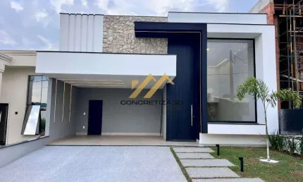 Casa à venda em Indaiatuba, Residencial Evidências, com 3 suítes, com 198 m², Condomínio Evidências