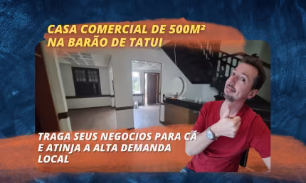 Casa comercial de 500m² na barao de tatui - Santa Cecilia