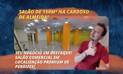 eu Negócio em Destaque! Salão Comercial em Localização Premium de Perdizes! Na rua cardoso de almeida!