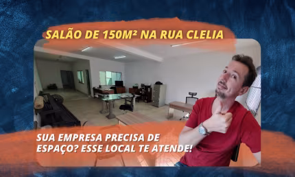 Salão sobreloja de 150m² na rua clelia - com amplas salas