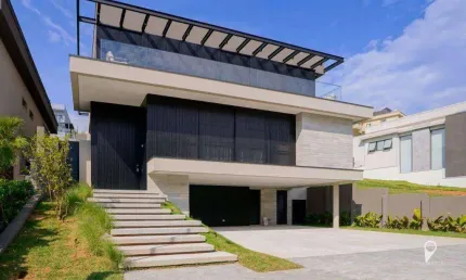 Casa mobiliada e decorada com 6 dormitórios à venda, 540 m² por r$ 12.500.000 - tamboré 10 - santana de parnaíba/sp