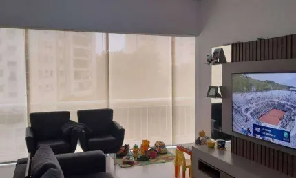 Apartamento mobiliado em alphaville c 1 suíte, 2 vagas!