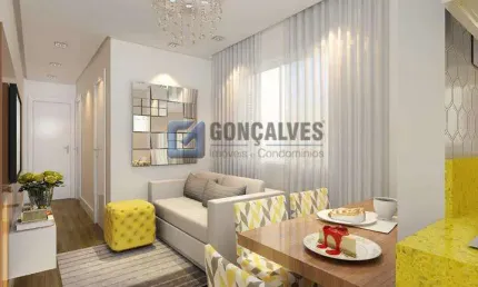 Apartamento com 2 quartos à venda na odorinda, r, vila guarani, santo andré, 58 m2 por r$ 349.000