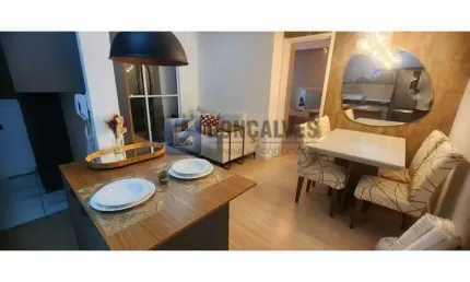 Apartamento à venda no bairro jardim olavo bilac em são bernardo do campo/ sp, com 48m², 1 quarto e aceita pet.