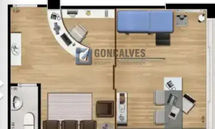 Sala comercial com 1 sala à venda na senador vergueiro, av, jardim do mar, são bernardo do campo, 37 m2 por r$ 400.000
