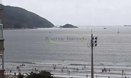 Venda apartamento em santos com vista mar a 100 metros da praia no boqueirão / sp