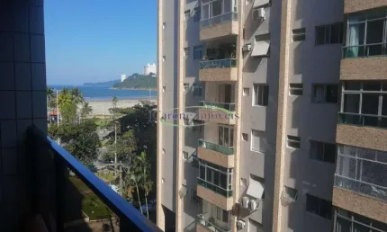Apartamanto Flat mobiliado com Vista Mar na Praia do Itararé em São Vicente / SP