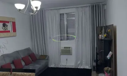 Venda / permuta de apartamento com 2 quartos em excelente localização no gonzaga em santos / sp