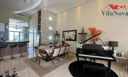 Casa com 3 Suítes à venda, 218 m² por R$ 1.800.000 - Jardim Amstalden Residence - Indaiatuba/SP