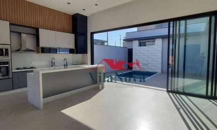 MAGNÍFICA CASA À VENDA COM 3 SUÍTES, PISCINA E 4 VAGAS SENDO 2 COBERTAS - COND. GRAN RESERVE - INDAIATUBA SP!