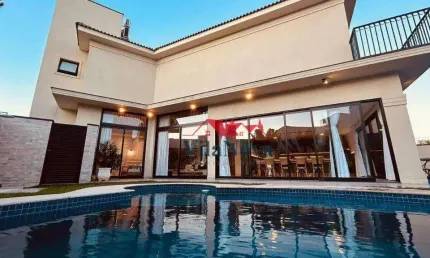 Sobrado com 3 dormitórios à venda, 318 m² por R$ 4.200.000 - Condomínio Piemonte - Indaiatuba/SP