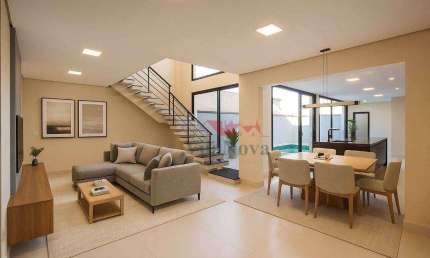 MARAVILHOSA CASA À VENDA COM 3 QUARTOS, 1 SUÍTE C/CLOSET, PISCINA E 3 VAGAS NO CONDOMÍNIO GRAN RESERVE - INDAIATUBA - SP!