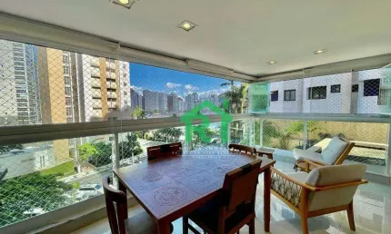 Apartamento frente mar, varanda gourmet, 3 dormitórios (3 suítes), 2 vagas, lazer, pitangueiras, guarujá/sp
