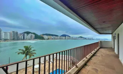 Apartamento  frente mar, 3 dormitórios (1 suíte), 2 vagas, lazer, jardim astúrias - guarujá/sp