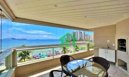 Apartamento frente mar com 4 dormitórios (4 suítes), 2 vagas, lazer, Jardim Astúrias, Guarujá/SP