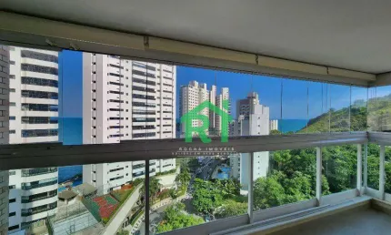 Apartamento frente mar, varanda gourmet, 2 dormitórios (1 suíte), 2 vagas, área de lazer, praia das astúrias, guarujá/sp
