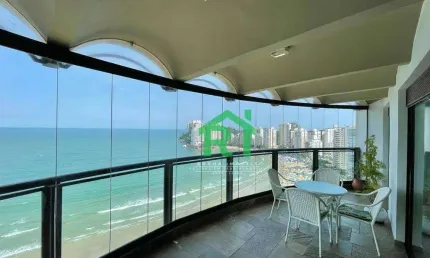 Apartamento frente mar com 3 quartos (3 suítes), 2 vagas e lazer à venda em jardim astúrias, guarujá | rocha imóveis guarujá