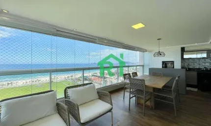 Apartamento Frente  Mar, 4 Dormitórios (4 Suítes), 3 Vagas, Lazer, Enseada, Guarujá/SP
