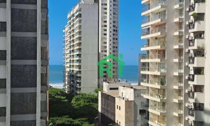 Apartamento Beira Mar, Vista ao Mar, 2 Dormitórios (1 Suíte), 1 Vaga, Pitangueiras, Guarujá/SP.