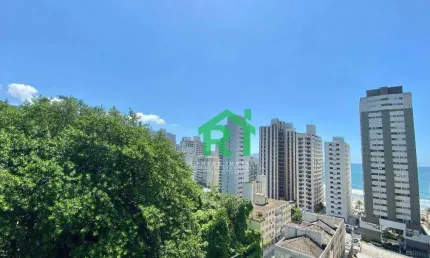 Apartamento vista ao mar, 3 dormitórios (1 suíte), lazer - astúrias, guarujá.