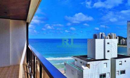 Apartamento vista mar, 3 dormitórios (1 suíte), 1 vaga, Lazer, Praia das Astúrias - Guarujá/SP