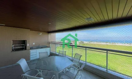 Apartamento Beira Mar, 4 Dormitórios (4 Suítes), 4 Vagas, Área de Lazer, Enseada, Guarujá/SP