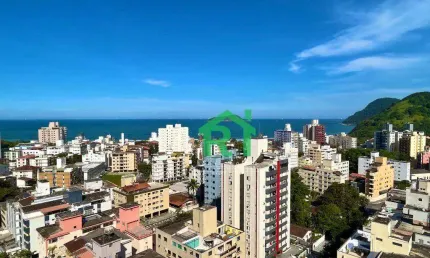 Apartamento com vista mar, 3 dormitórios (1 suíte), 2 vagas, lazer, jardim astúrias, guarujá/sp