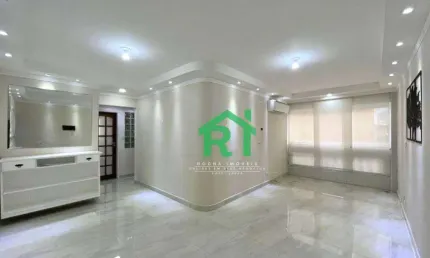 Apartamento com 2 quartos (1 suíte), 1 vaga, jardim astúrias, guarujá/sp