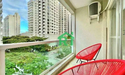 Apartamento Moderno, 2 Dormitórios (1 Suíte), 1 Vaga, Pitangueiras, Guarujá/SP.