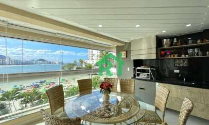 Apartamento Frente Mar, 4 Dormitórios (4 Suítes), 2 Vagas, Área de Lazer, Jardim Astúrias, Guarujá/SP