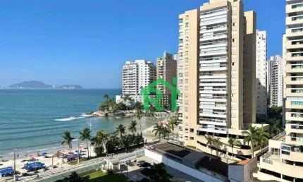 Apartamento à beira mar com 4 quartos (3 suítes), 2 vagas e lazer à venda em jardim astúrias, guarujá | rocha imóveis guarujá