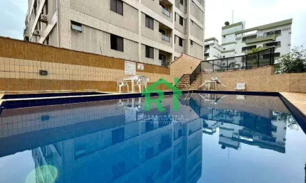 Apartamento com 2 quartos, 1 vaga, lazer, tombo, guarujá/sp