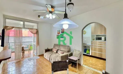 Apartamento reformado, 3 dormitórios (1 suíte), 1 vaga, pitangueiras, guarujá/sp.