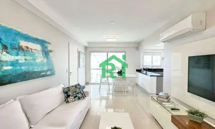Apartamento frente mar, 3 dormitórios (2 suítes), 2 vagas, varanda gourmet, enseada, guarujá/sp.