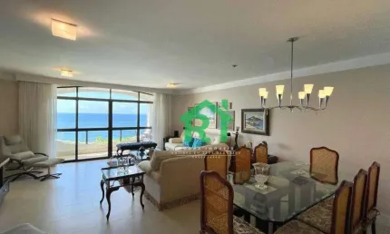 Apartamento frente mar, 4 dormitórios (3 suítes), 2 vagas, jardim astúrias, guarujá/sp