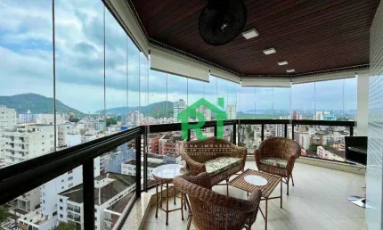 Apartamento reformado, 3 dormitórios, 1 vaga, lazer, jardim astúrias - guarujá/sp