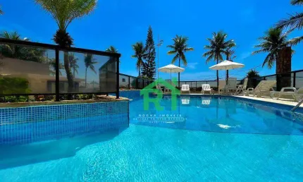 Apartamento frente mar, 4 dormitórios (2 suítes), 2 vagas, área de lazer, jardim astúrias, guarujá/sp