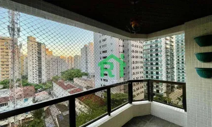 Apartamento com sacada, 3 dormitórios (1 suíte), 2 vagas, pitangueiras, guarujá/sp.