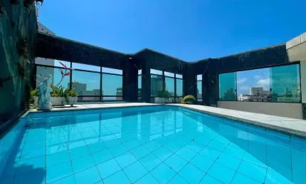 Cobertura com vista mar, 4 dormitórios (3 suítes), Lazer Privativo, Jardim Astúrias - Guarujá/SP