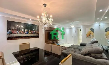 Apartamento reformado, 2 dormitórios, 1 vaga, pitangueiras, guarujá/sp