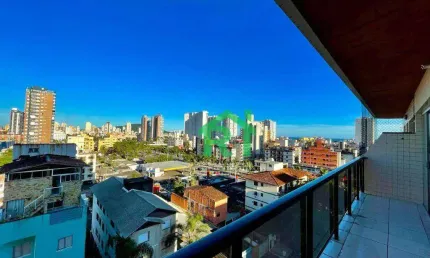 Apartamento com sacada, 1 dormitório, 1 vaga, área de lazer, enseada, guarujá/sp
