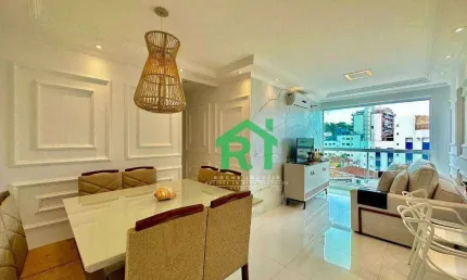 Apartamento moderno, 2 dormitórios (1 suíte), 1 vaga, lazer, Enseada, Guarujá/SP.