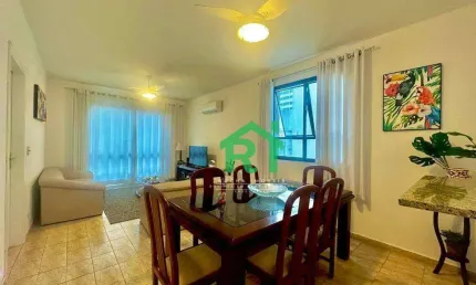 Apartamento beira mar, 2 dormitórios (1 suíte), 2 vagas, Pitangueiras, Guarujá/SP