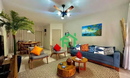 Apartamento reformado, 3 dormitórios (1 suíte), 2 vagas, pitangueiras, guarujá/sp