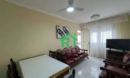 Apartamento á beira mar, 2 quartos, 1 vaga, jardim astúrias, guarujá/sp